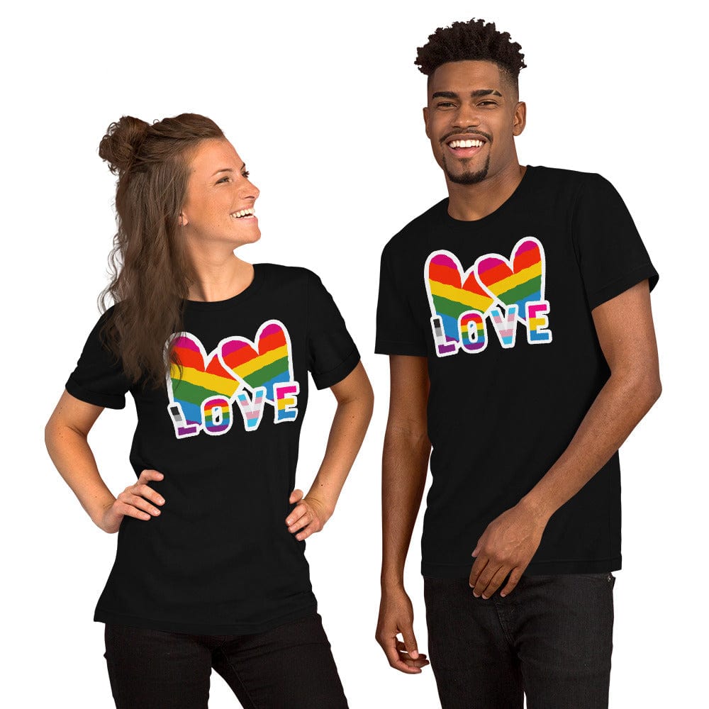 Spruced Roost Black / S LOVE RAINBOW Unisex t-shirt