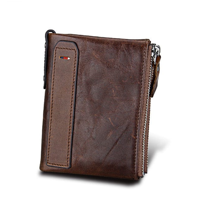 Spruced Roost Men's Accessories Dark Coffee Bifold Genuine Leather RFID Protected Wallet - 5 Colors