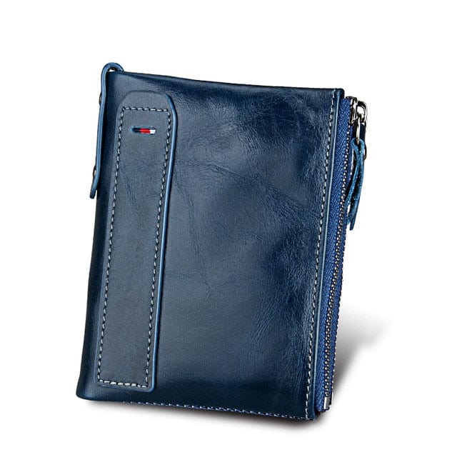 Spruced Roost Men's Accessories Dark Blue Bifold Genuine Leather RFID Protected Wallet - 5 Colors
