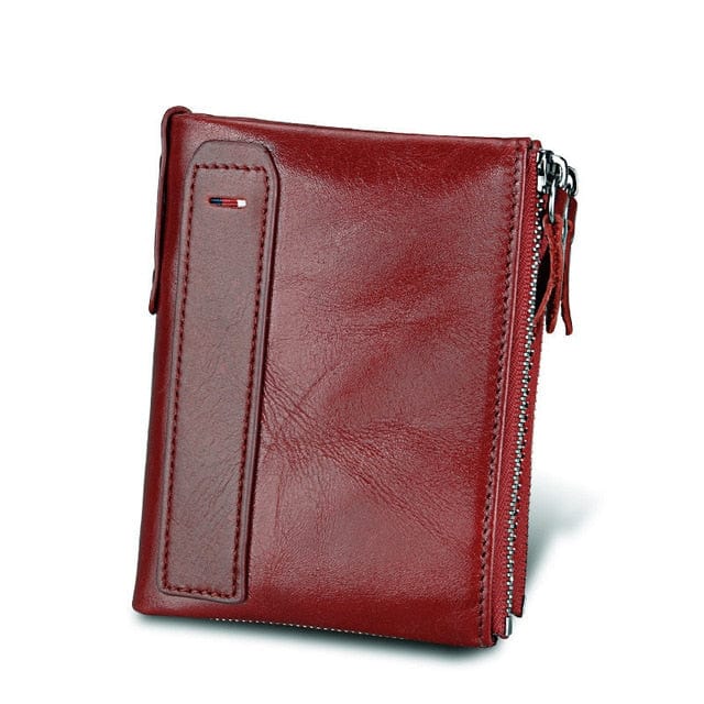 Spruced Roost Men's Accessories Red Bifold Genuine Leather RFID Protected Wallet - 5 Colors