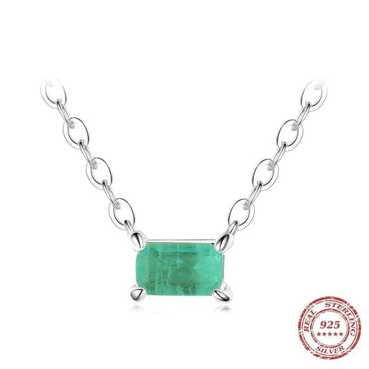 A Mondian Necklace Silver Paraiba Tourmaline Necklace Authentic 925 Sterling Silver