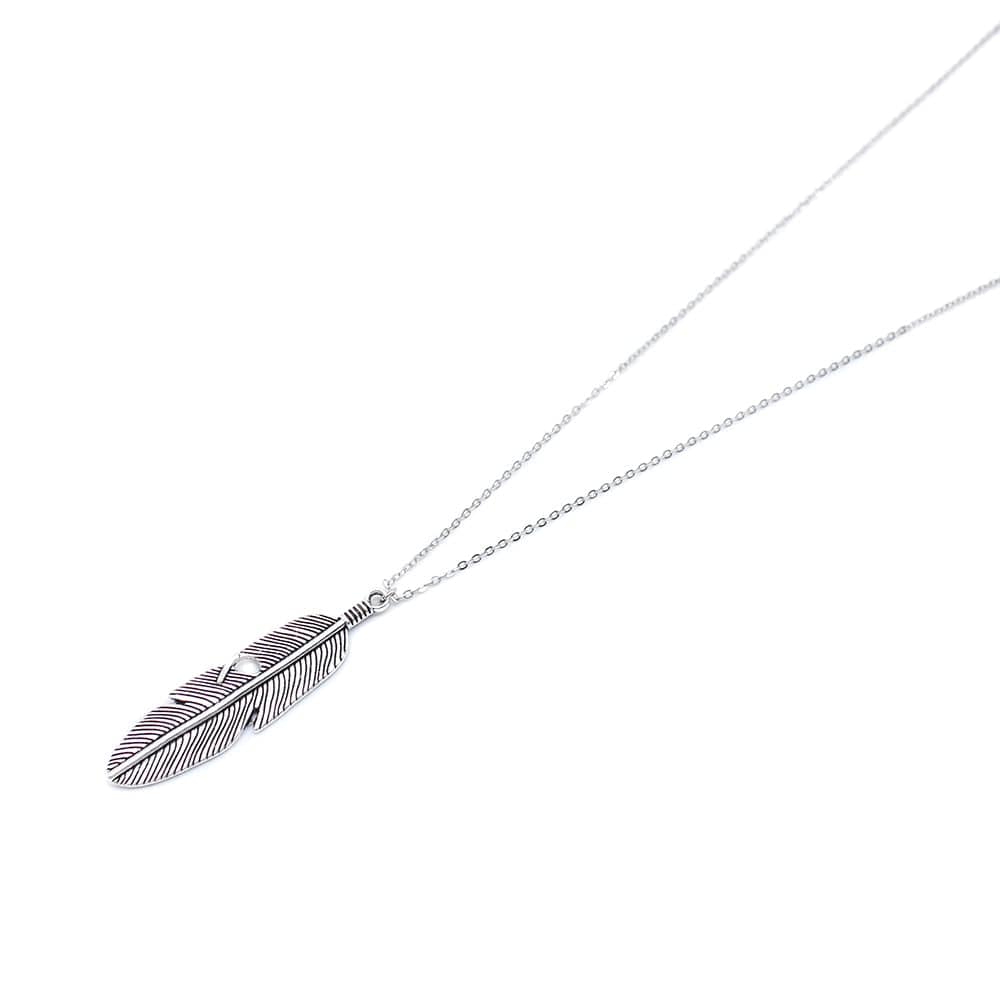 Spruced Roost Necklaces Feather Pendant Necklace - Gold or Silver
