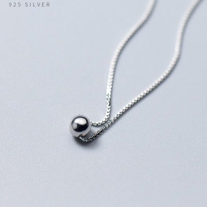 Spruced Roost Necklaces Simple Bead Necklace Pendant 925 Sterling Silver