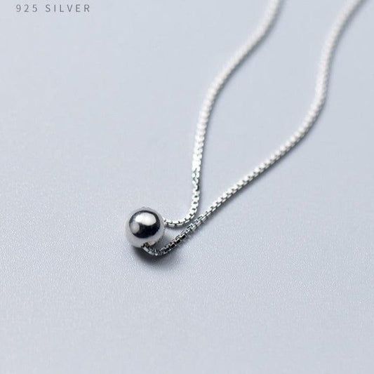 Spruced Roost Necklaces Simple Bead Necklace Pendant 925 Sterling Silver