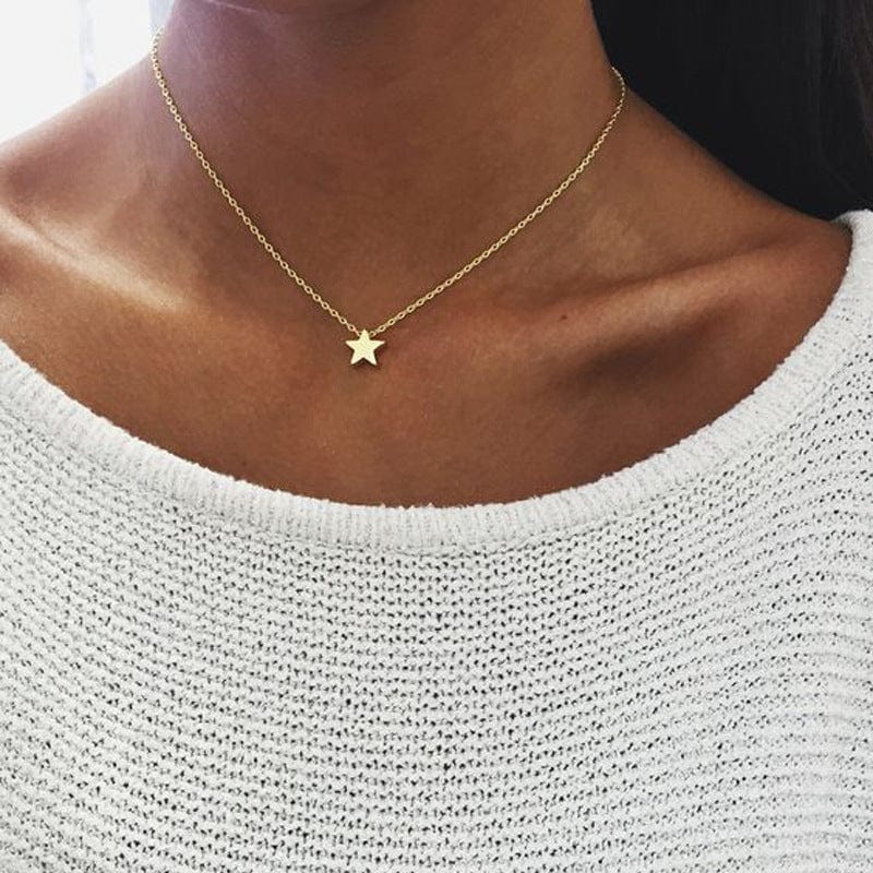 Spruced Roost Necklaces Simply Dainty Choker Gold / Silver Star Necklace