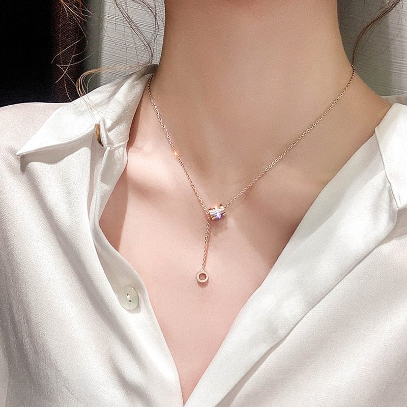 AliExpress Mi Yuan Store Necklaces Stainless Steel Crystal Necklaces - 18" - 6 Styles