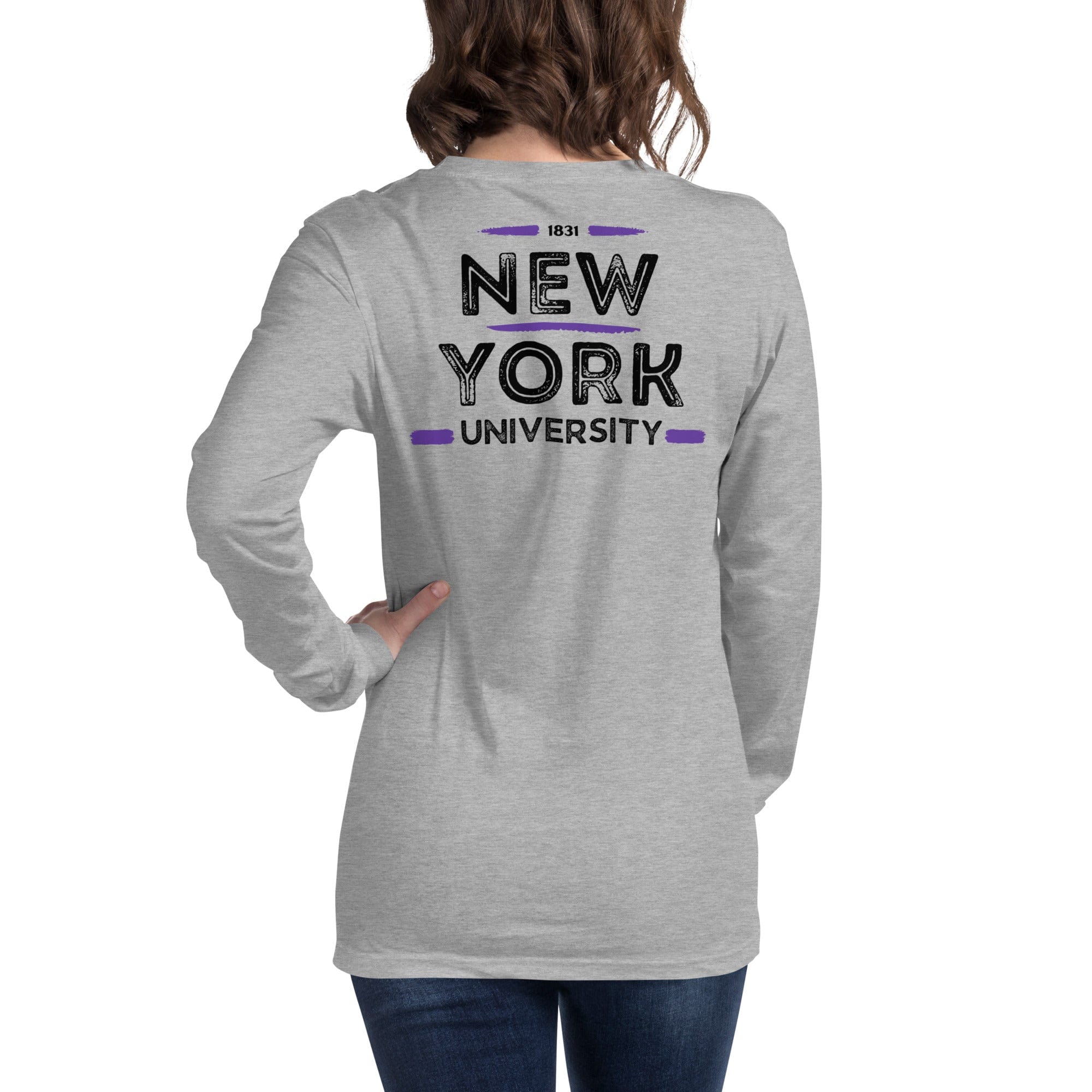 Spruced Roost New York University Mom Long Sleeve Tee