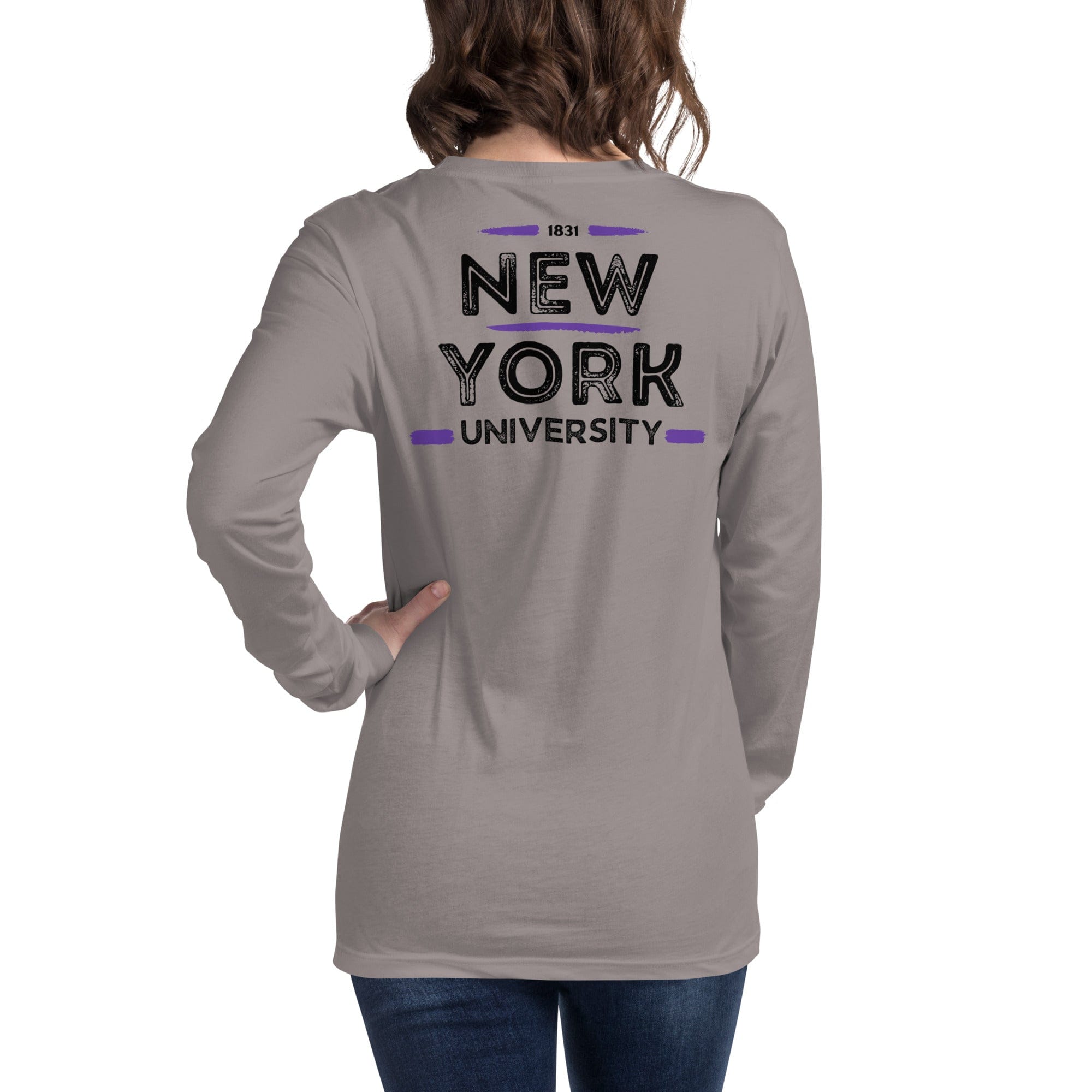 Spruced Roost New York University Mom Long Sleeve Tee