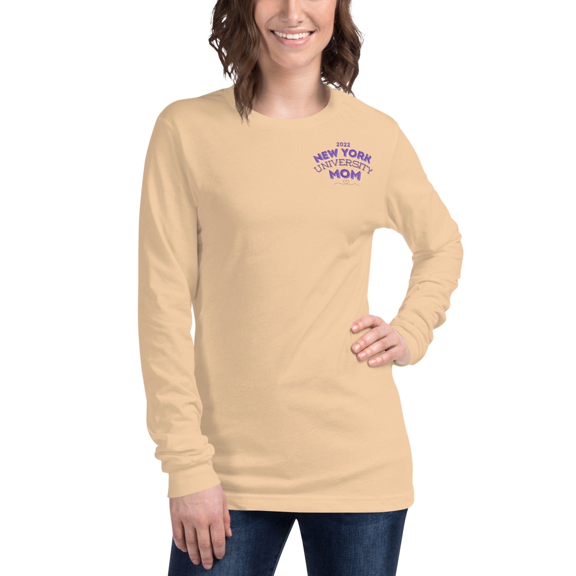 Spruced Roost Sand Dune / XS New York University Mom Long Sleeve Tee
