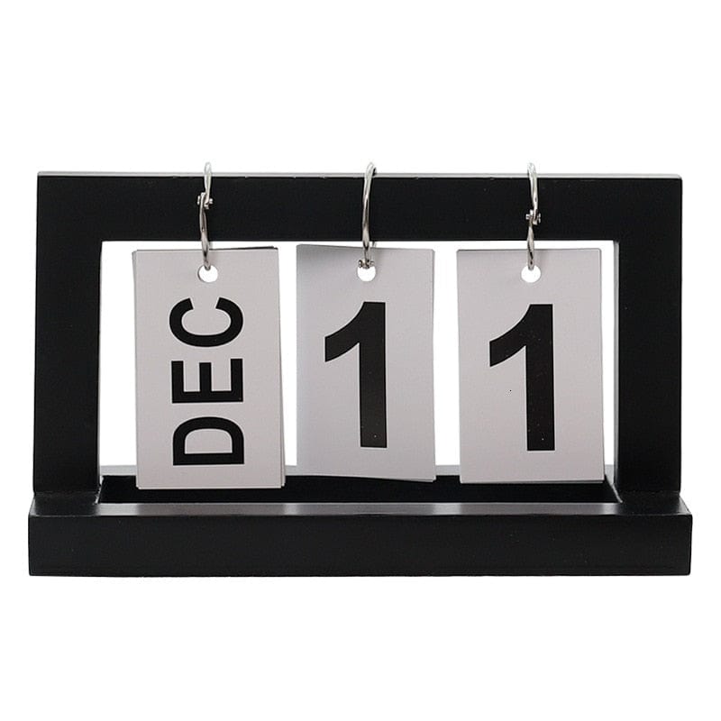 Spruced Roost Organization Black Wooden Calendar Date Display - 3 Colors