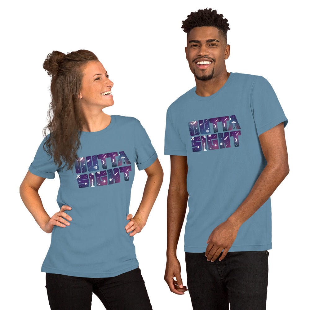 Spruced Roost Steel Blue / S Outta Sight - Outer Space Unisex T-shirt - S-4XL