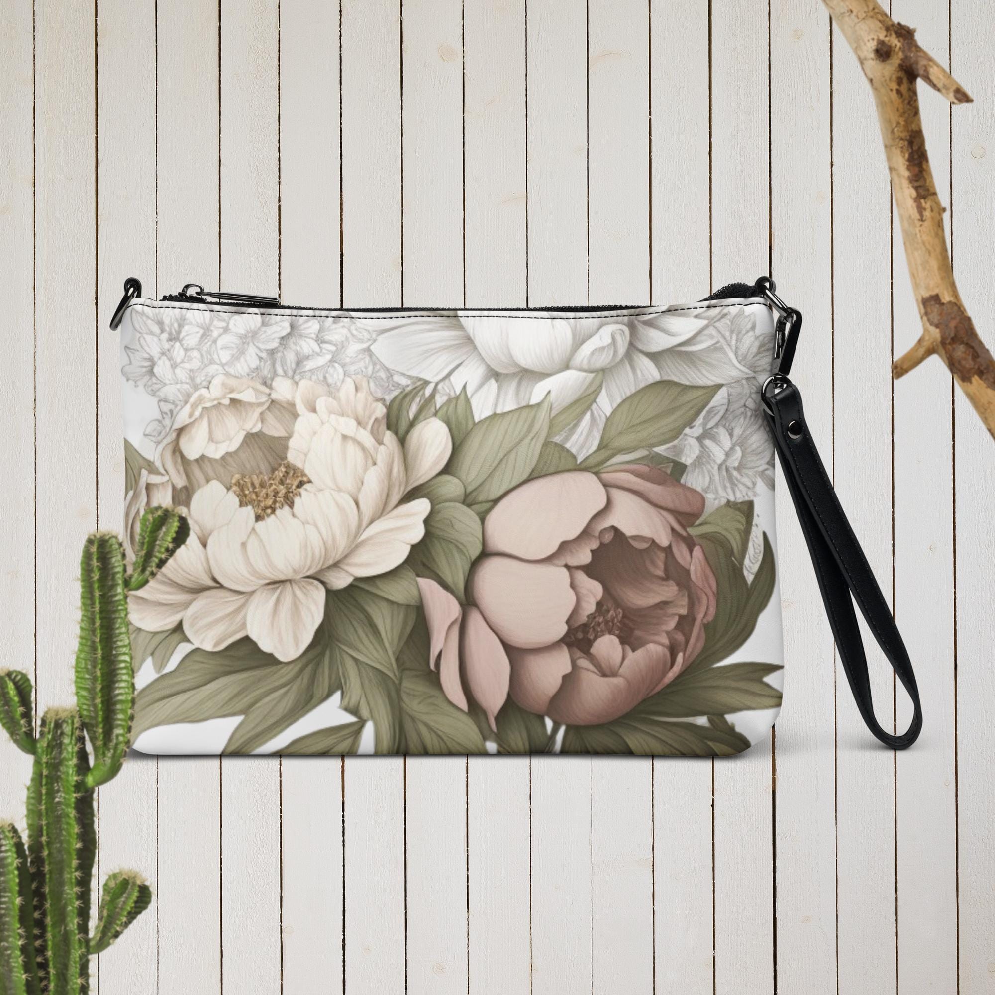 Spruced Roost Black Peony De Rossi Crossbody bag