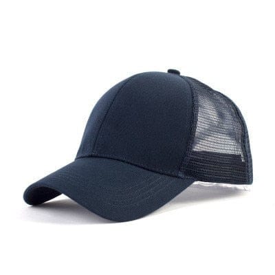 Spruced Roost navy mesh / Adjustable Ponytail Baseball Caps - CC Brand - 29 Colors / 3 Styles