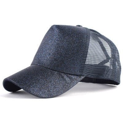 Spruced Roost navy Sequins / Adjustable Ponytail Baseball Caps - CC Brand - 29 Colors / 3 Styles