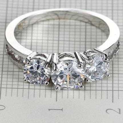 Spruced Roost Rings Love Story Sterling Silver .925 CZ Ring - Sz 6-9