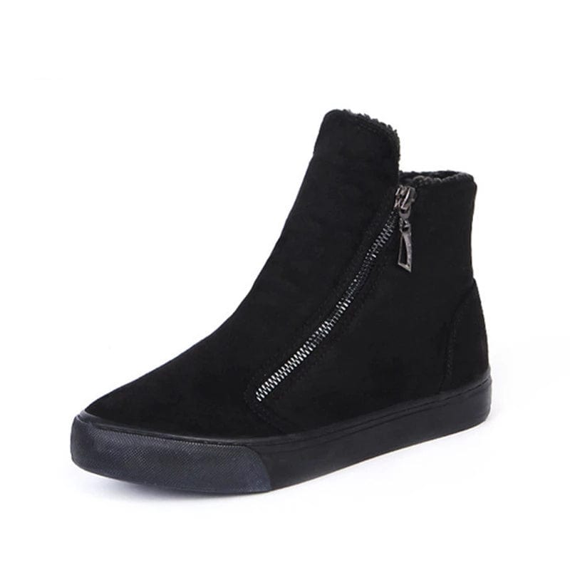 Spruced Roost Shoes Flock Zipper Snow Boot Sneaker - 4 Colors