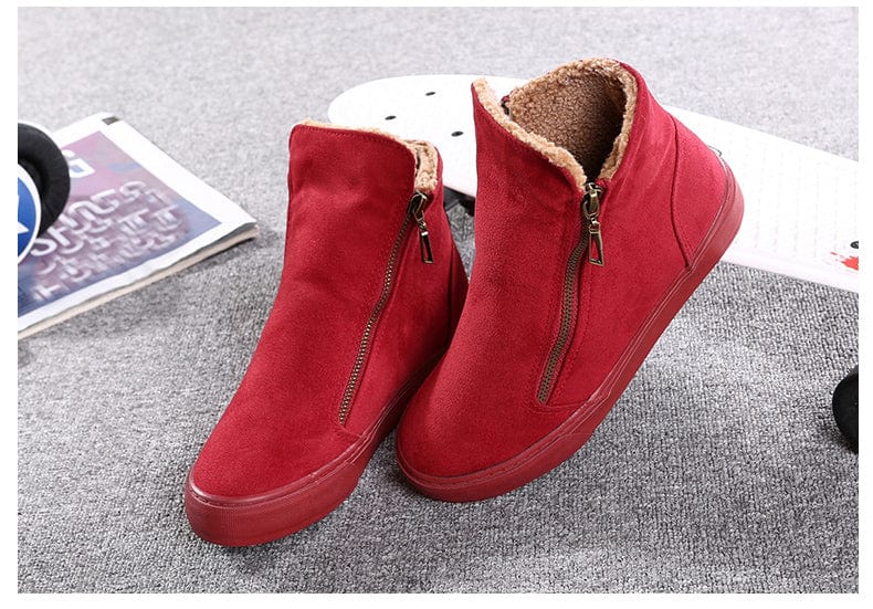 Spruced Roost Shoes Flock Zipper Snow Boot Sneaker - 4 Colors