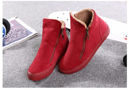 Spruced Roost Shoes Flock Zipper Snow Boot Sneaker - 4 Colors