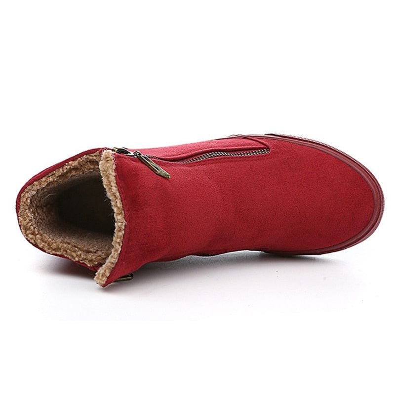 Spruced Roost Shoes Flock Zipper Snow Boot Sneaker - 4 Colors