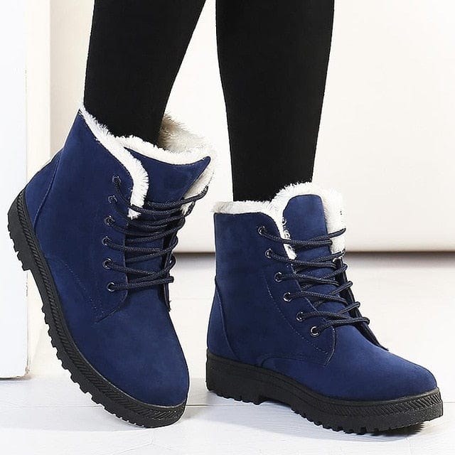 Spruced Roost Shoes Blue / 4.5 North 40 Comfy Plush Suede Ankle Boot - 5 Colors