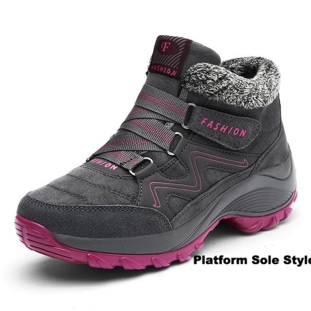 Spruced Roost Shoes Thick soles Grey / 5 Ridge Line Snow Waterproof AnkleBoot, Sizes 5-12