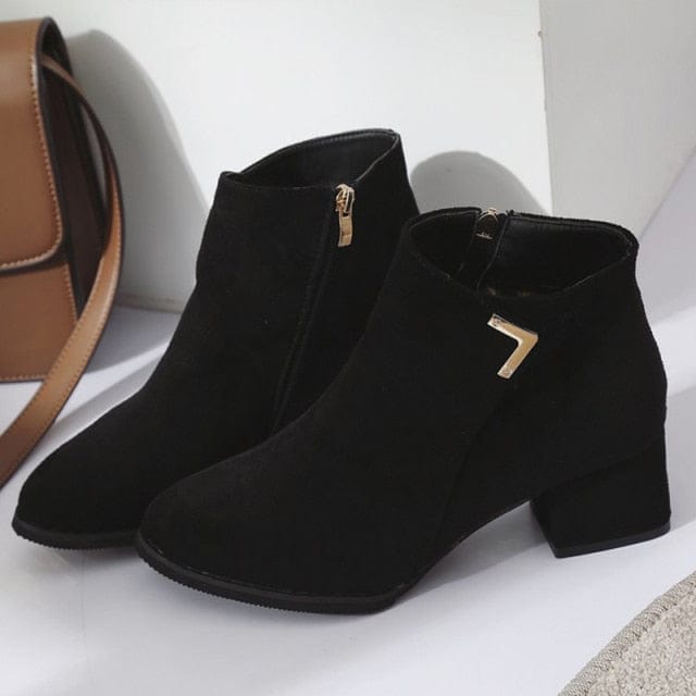 WDHKUN Store Shoes black3 / 10.5 Shoshone Heeled  Ankle Boots - 3 Styles