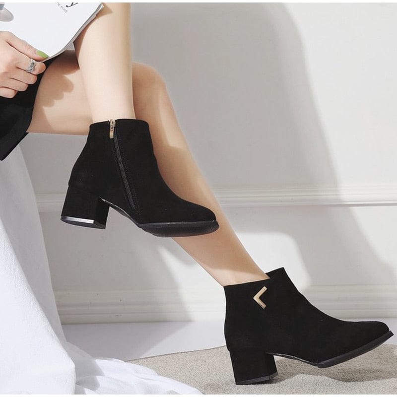 WDHKUN Store Shoes Shoshone Heeled  Ankle Boots - 3 Styles