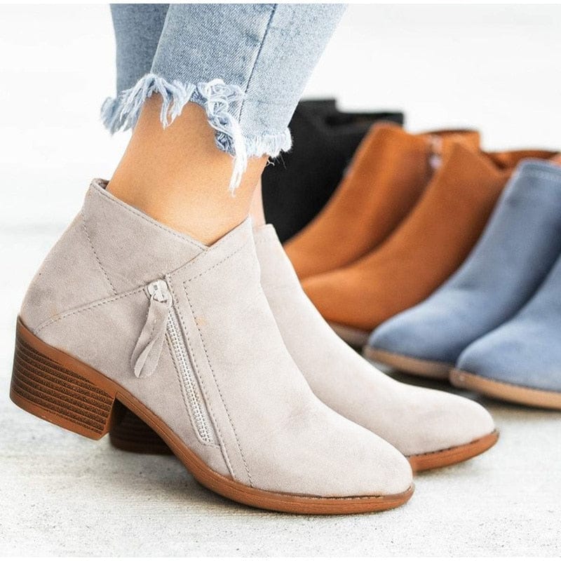 WDHKUN Store Shoes Shoshone Heeled  Ankle Boots - 3 Styles