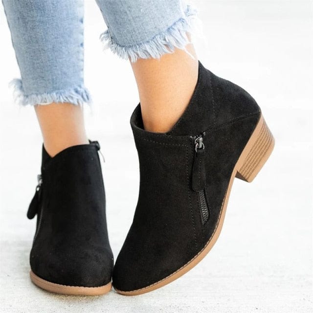 WDHKUN Store Shoes black / 5 Shoshone Heeled  Ankle Boots - 3 Styles
