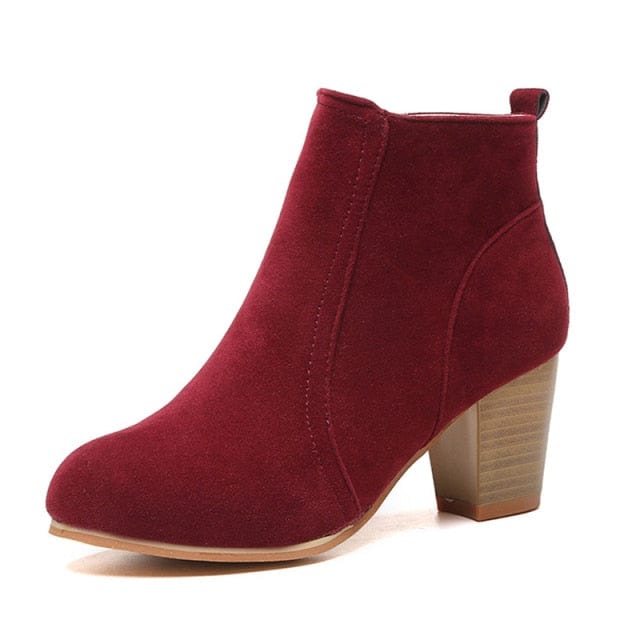 WDHKUN Store Shoes red1 / 6 Shoshone Heeled  Ankle Boots - 3 Styles