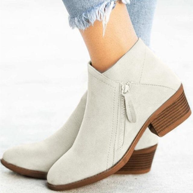 WDHKUN Store Shoes beige / 6.5 Shoshone Heeled  Ankle Boots - 3 Styles