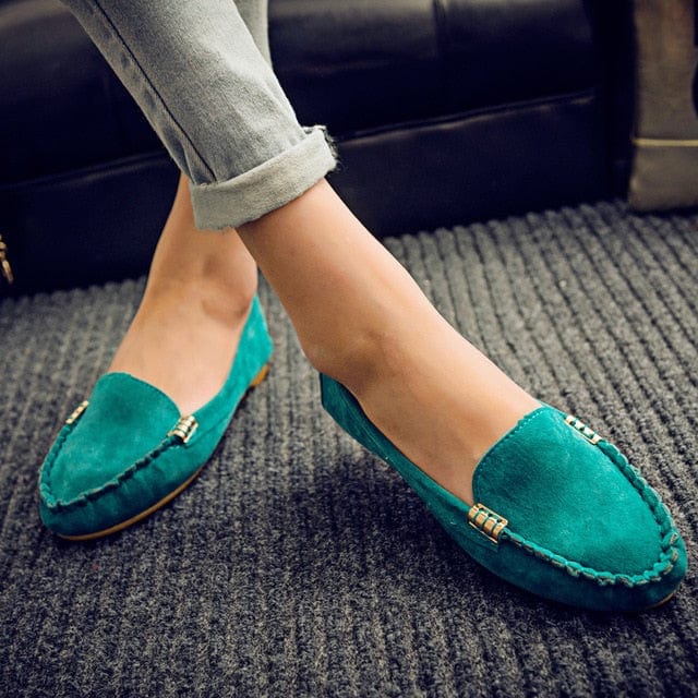 Spruced Roost Shoes Green / 7 Women's Flat Loafers Candy Colors Sz- 4-13