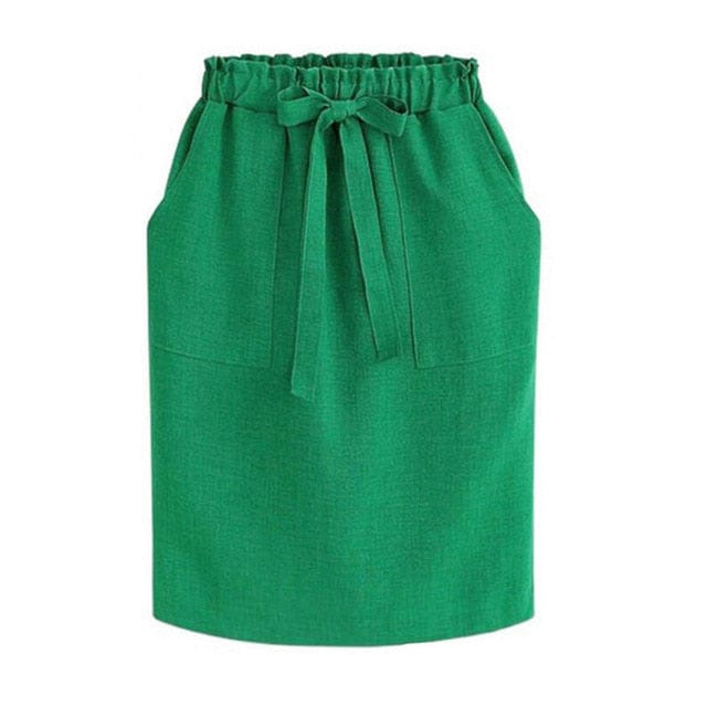 Spruced Roost Skirt Green / S Elegant Everyday Midi Bow Skirt - S-XL - 6 Colors