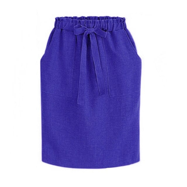 Spruced Roost Skirt Blue / S Elegant Everyday Midi Bow Skirt - S-XL - 6 Colors