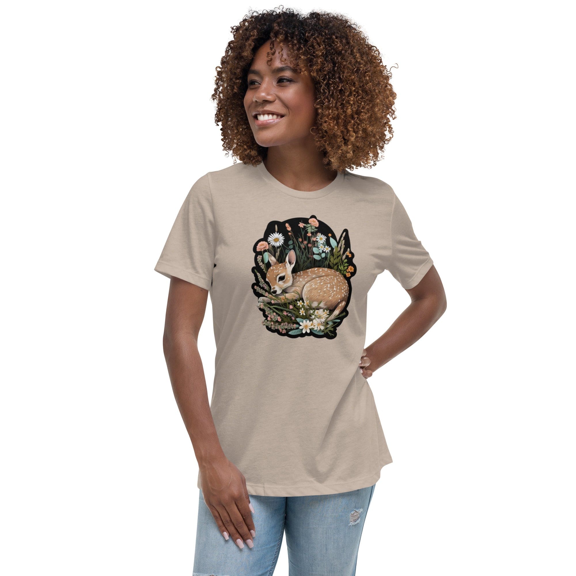 Spruced Roost Springtime Fawn - Women's Relaxed T-Shirt - 9 Colors