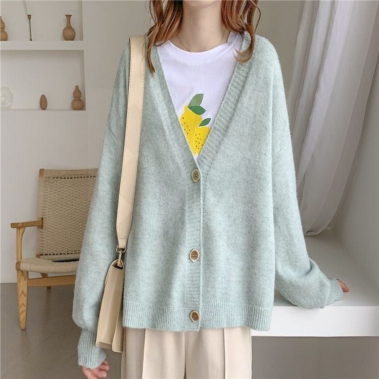 Spruced Roost Sweaters Softest Sleeved Loose Knit Cardigan Sweater - S-3XL - 4 Colors