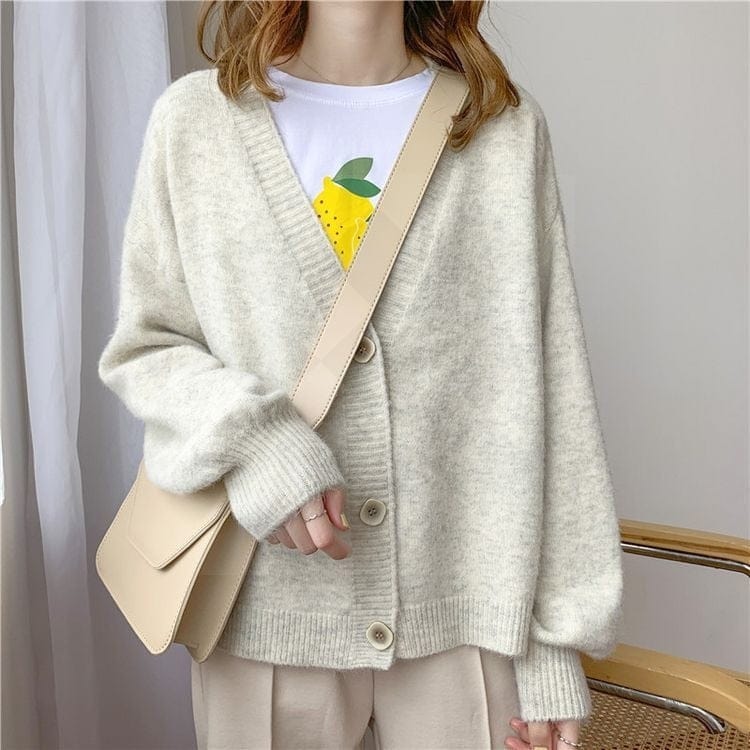 Spruced Roost Sweaters Softest Sleeved Loose Knit Cardigan Sweater - S-3XL - 4 Colors