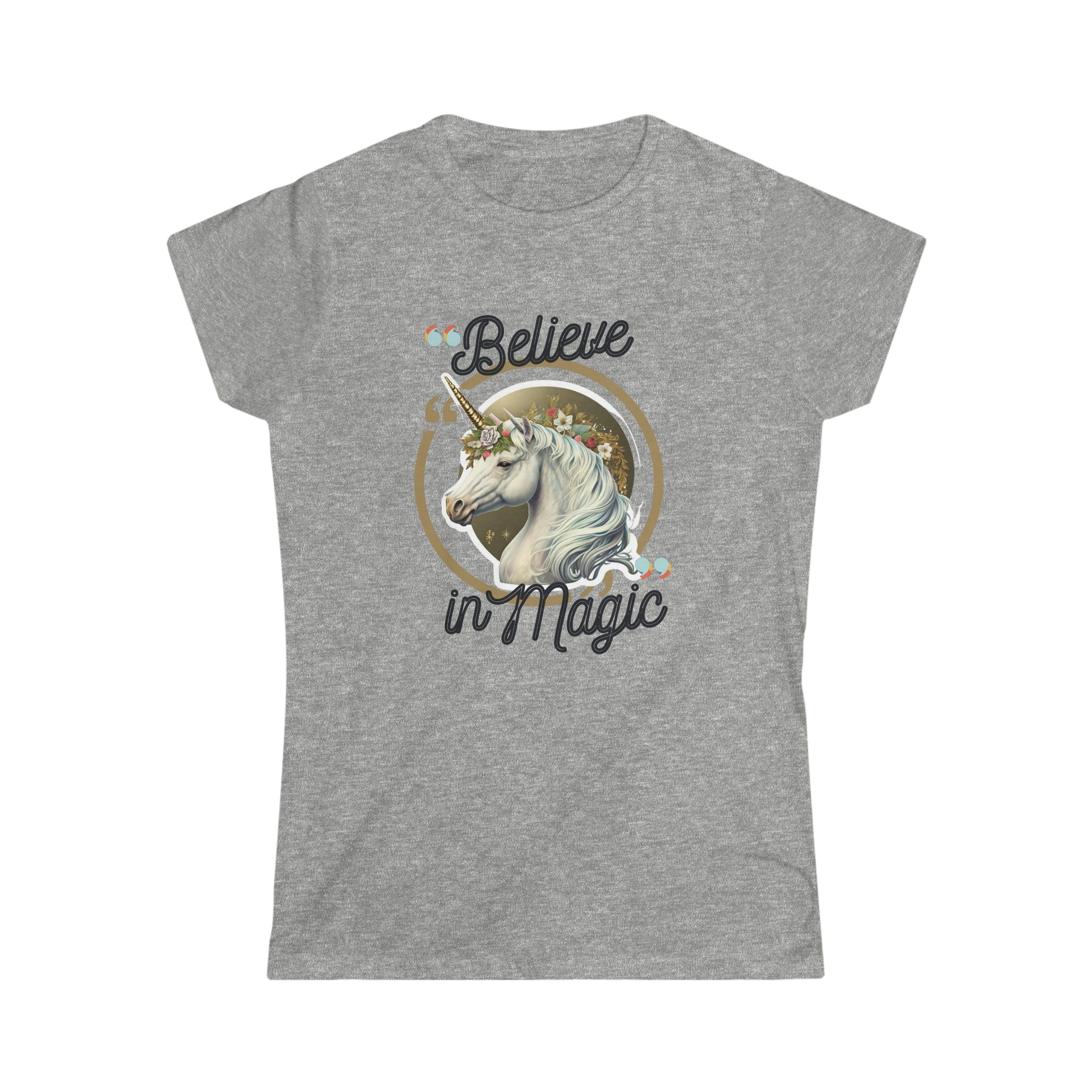 Printify T-Shirt Sport Grey / S Believe in Magic Women's Softstyle Tee - S-2XL