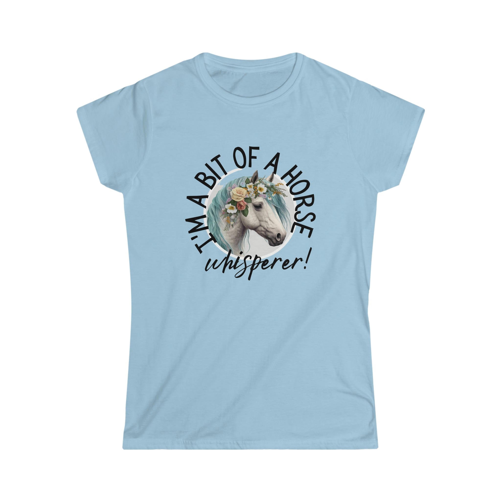 Printify T-Shirt Light Blue / S Horse Whisperer Women's Softstyle Tee - S-2XL