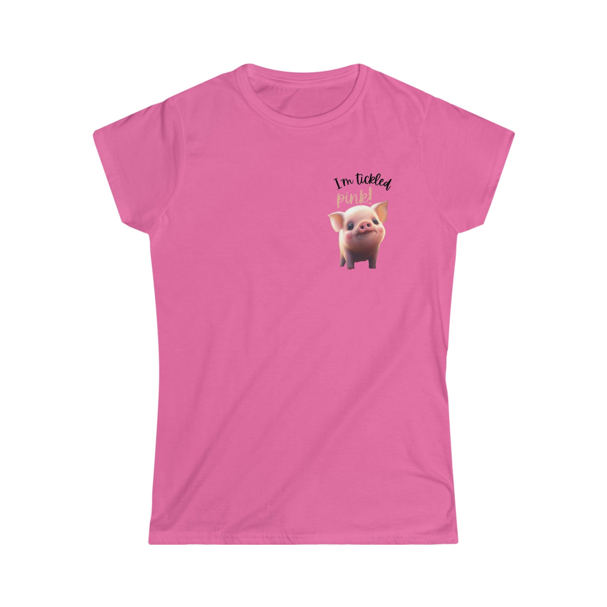 Printify T-Shirt Azalea / S Pink Pig Women's Softstyle Tee - S-2XL