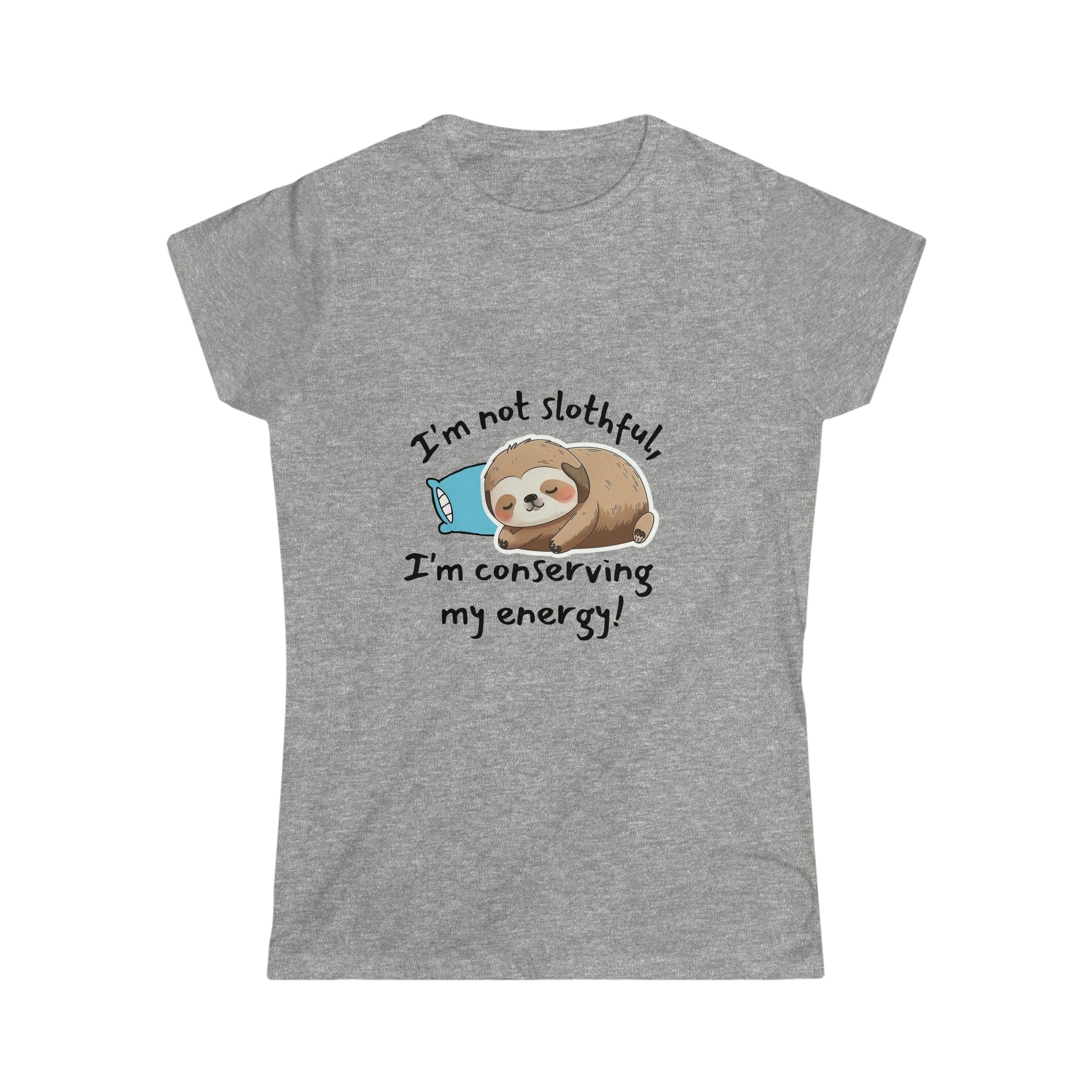Printify T-Shirt Sport Grey / S Sleepy Sloth Women's Softstyle Tee - S-2XL