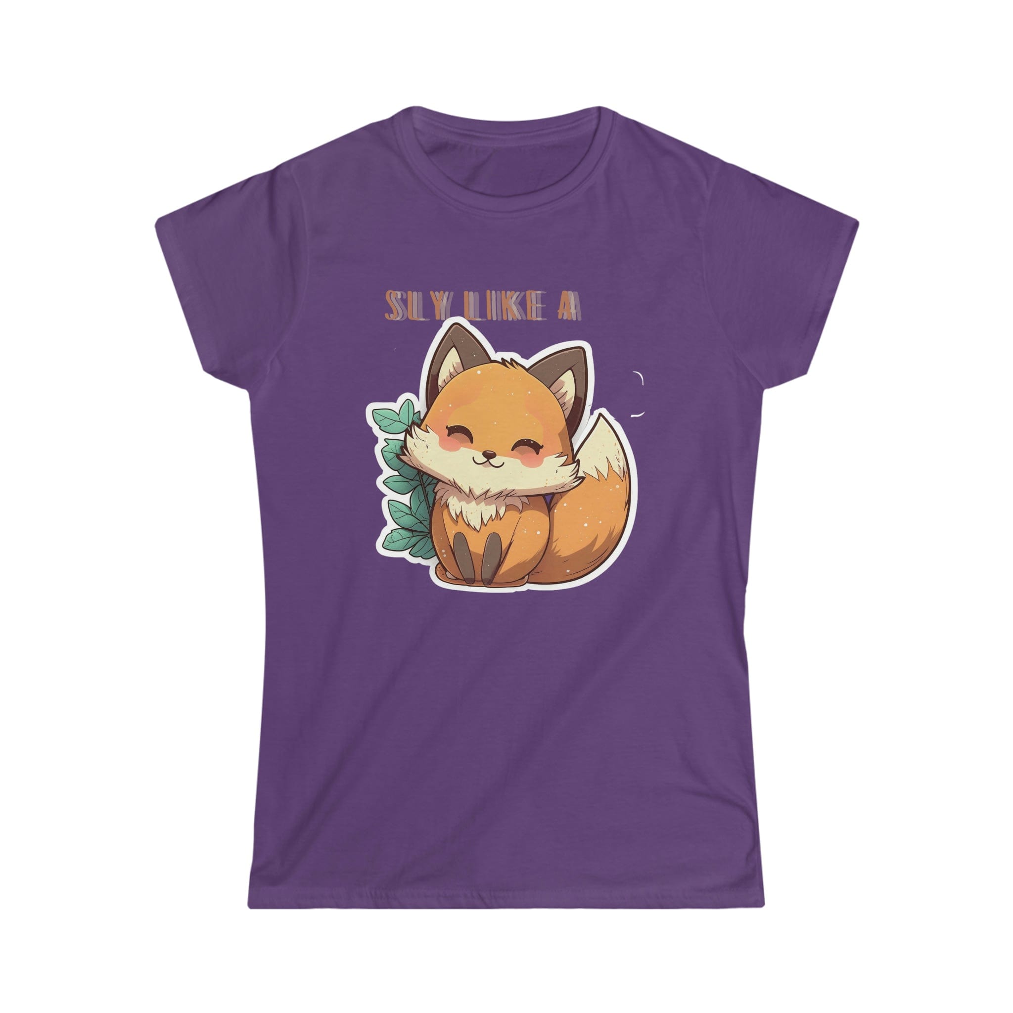 Printify T-Shirt Purple / S Sly Fox Women's Softstyle Tee - S-2XL