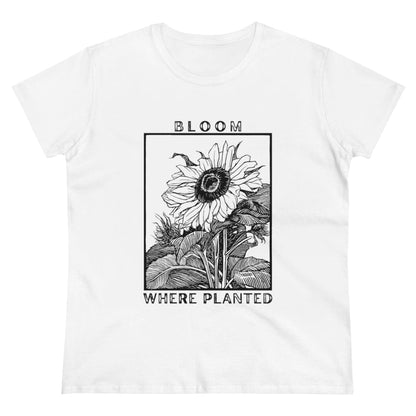 Printify T-Shirt White / S Women's Midweight Cotton Tee