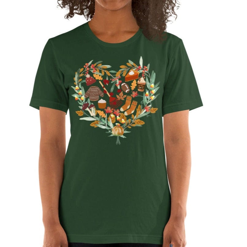 Spruced Roost T-Shirts Autumn Medley T-Shirt Crew Neck - XS-3XL