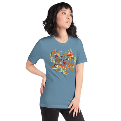 Spruced Roost T-Shirts Autumn Medley T-Shirt Crew Neck - XS-3XL