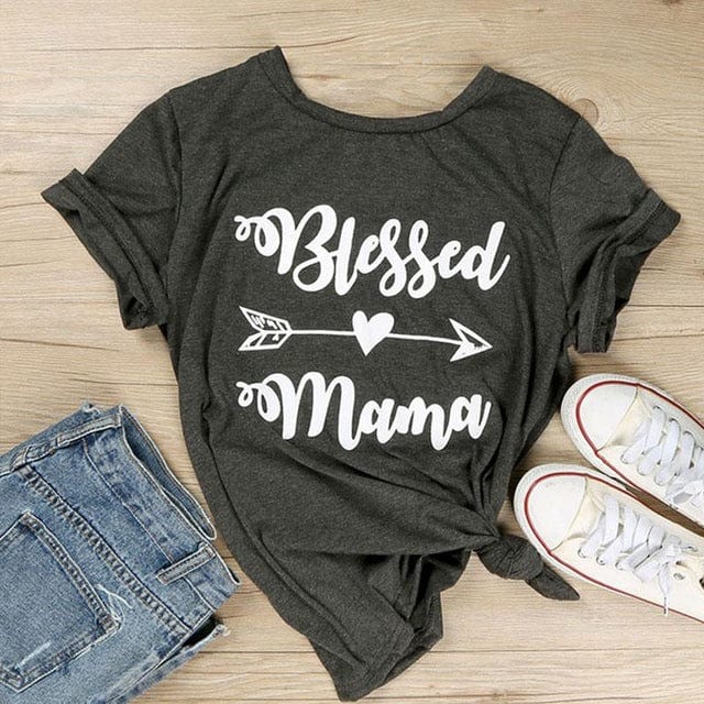 Spruced Roost T-Shirts Blessed Mama T-Shirt - S-XL