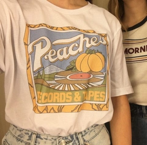 Spruced Roost T-Shirts White / L For the love of Peaches Retro T-Shirt - XS-2XL - 2 Colors