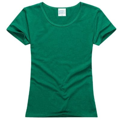 Spruced Roost T-Shirts army green / S Lovely Solid Layering Cotton Short Sleeve T-Shirt S-2XL - 15 Colors