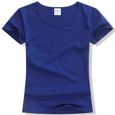 Spruced Roost T-Shirts blue / S Lovely Solid Layering Cotton Short Sleeve T-Shirt S-2XL - 15 Colors