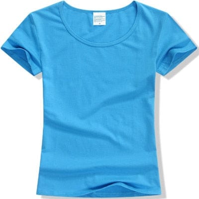 Spruced Roost T-Shirts sky blue / S Lovely Solid Layering Cotton Short Sleeve T-Shirt S-2XL - 15 Colors